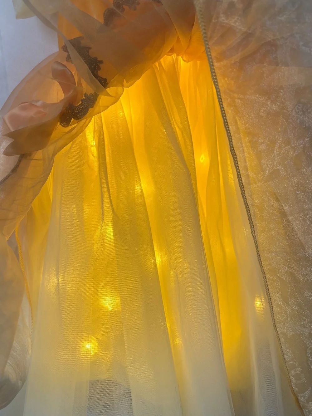 Princess Light-Up Yellow Girls' Costume Dress